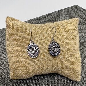 Ralph Lauren Silver Tone Oval Earrings